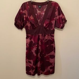 Pink and burgundy mini dress